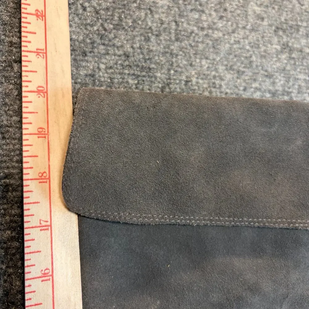 Report Signature Gray Suede Tall Over The Knee Foldover Boots Heel Women 8.5